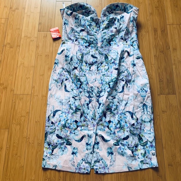 NWT summer floral strapless sz 14 - Picture 3 of 3